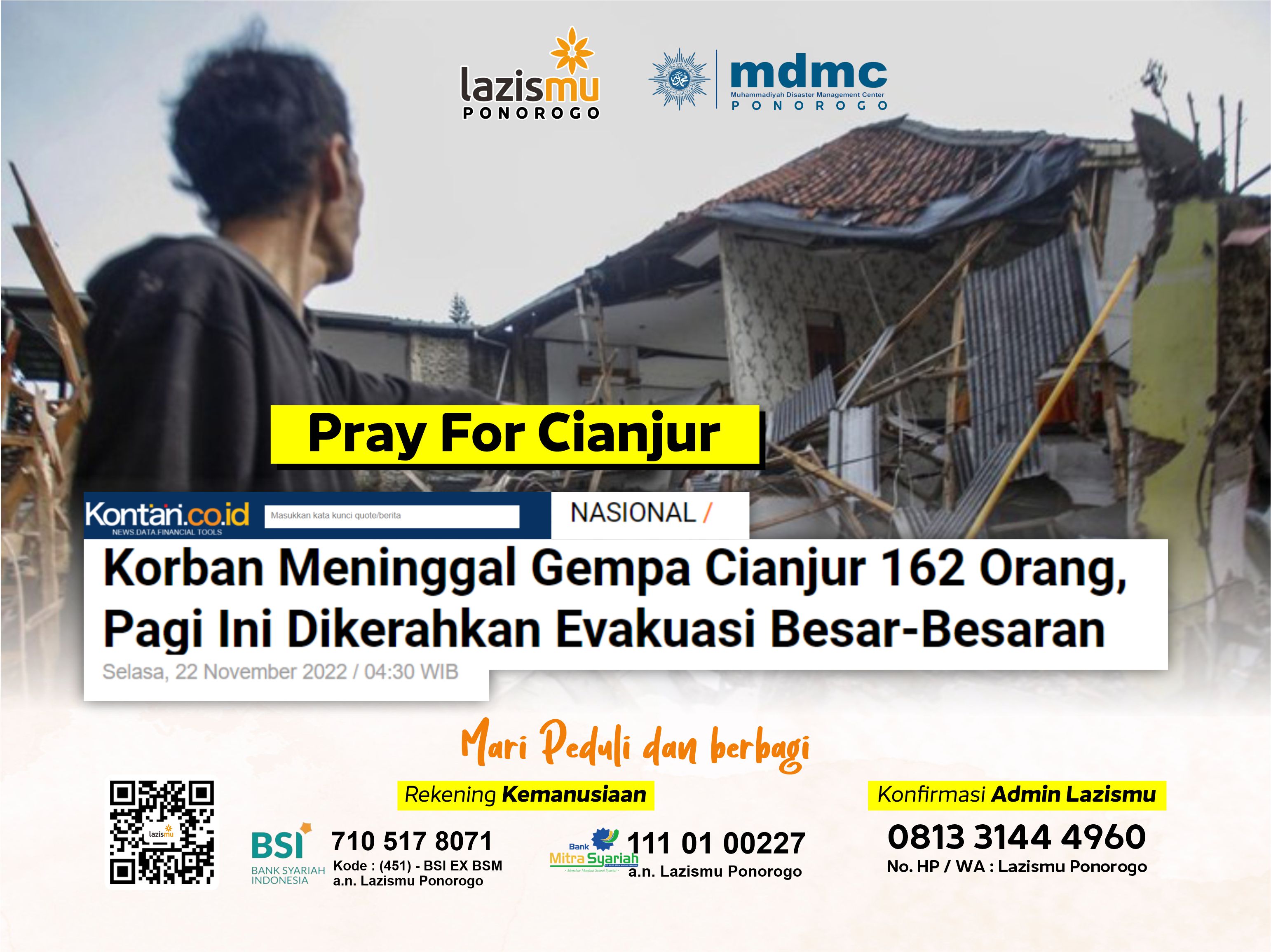 Peduli Korban Gempa di Cianjur Jabar