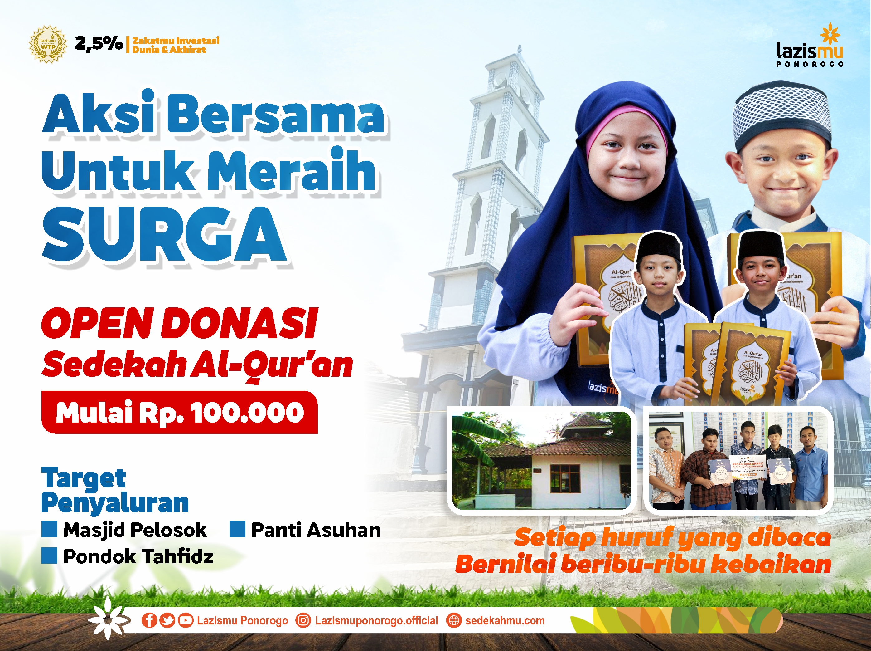 Ayo Bersama Raih Surga! | OPEN DONASI Sedekah Al-Qur'an