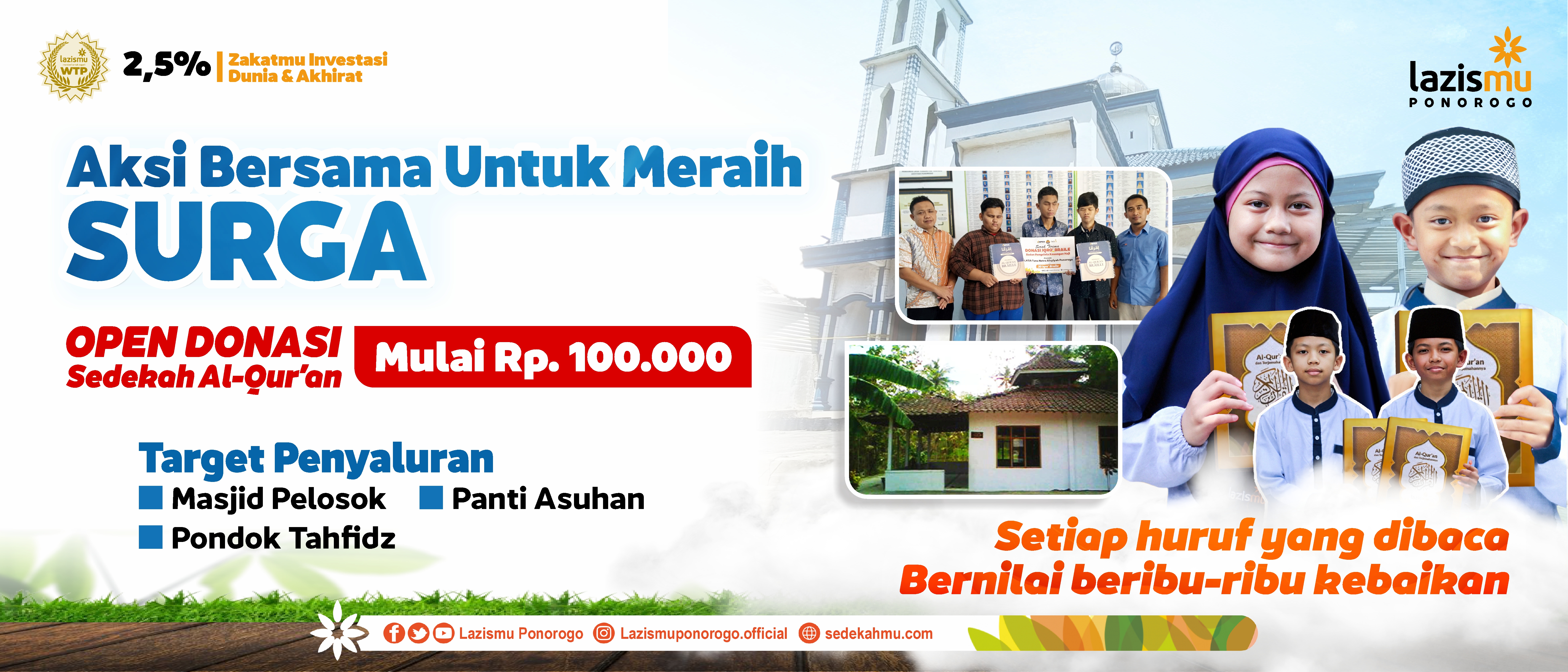 Ayo Bersama Raih Surga! | OPEN DONASI Sedekah Al-Qur'an